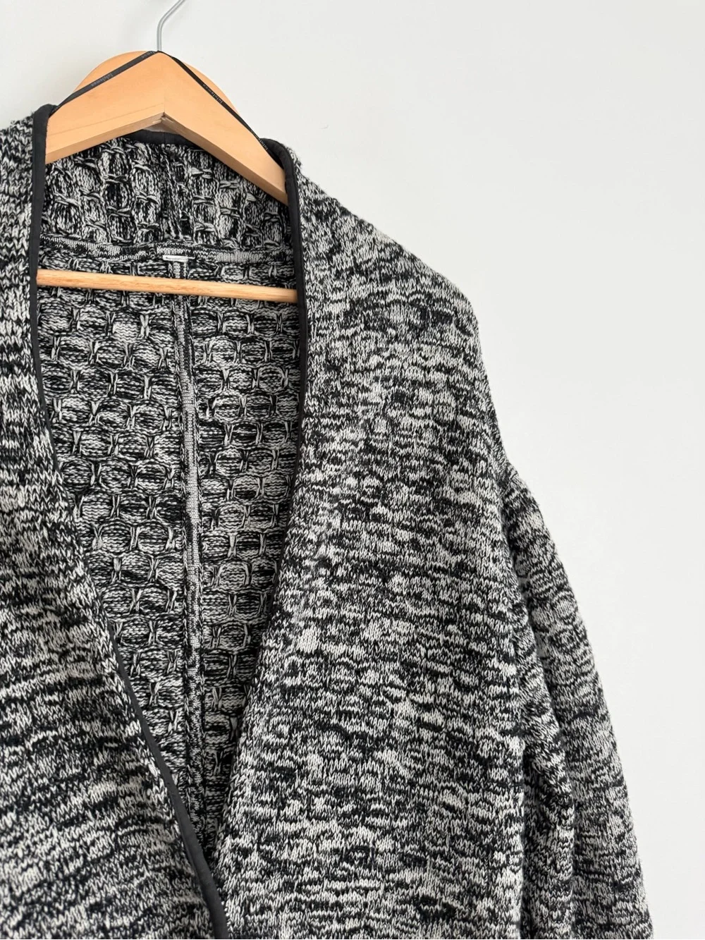 Lululemon Cardi All Day Oversized Knit Cardigan in Black/White